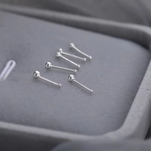 Ear Bar Stick Simple Graceful Are Not Allergic Double-headed Ball Stud Earrings