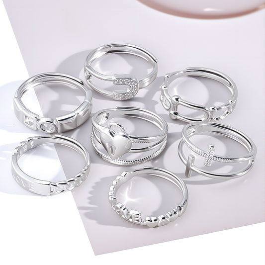 Stainless Steel Does Not Fade Niche Design Simple Korean Style Ring