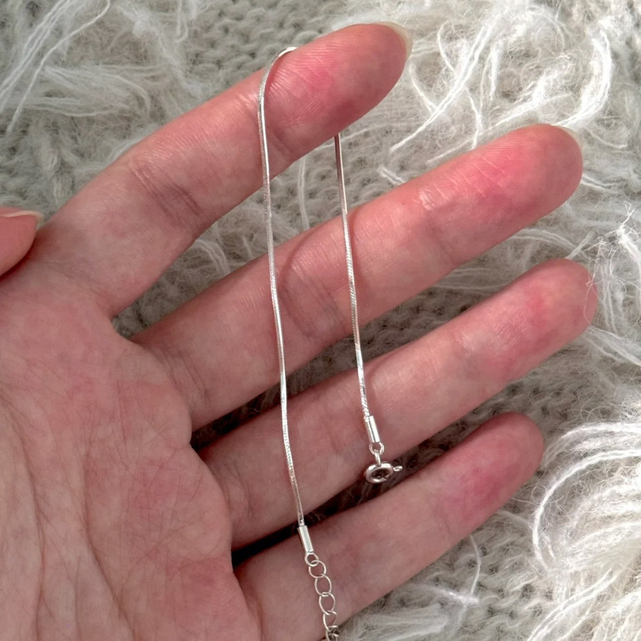 Sier Snake Bones Chain Very Fine Cold Style Minimalist Bracelet