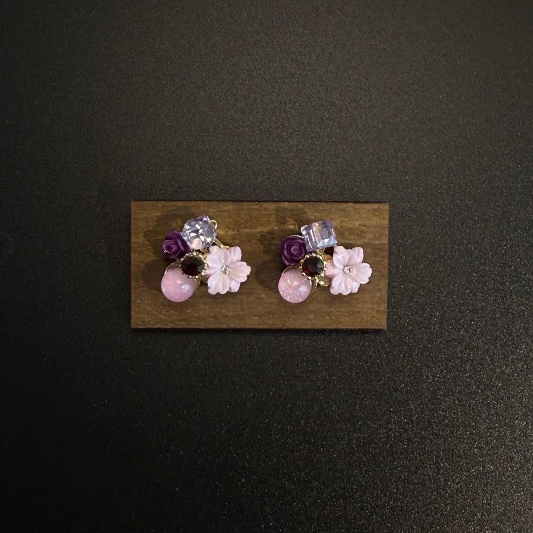 Women's Sier Crystal Flowers Exquisite Sweet Light Rings