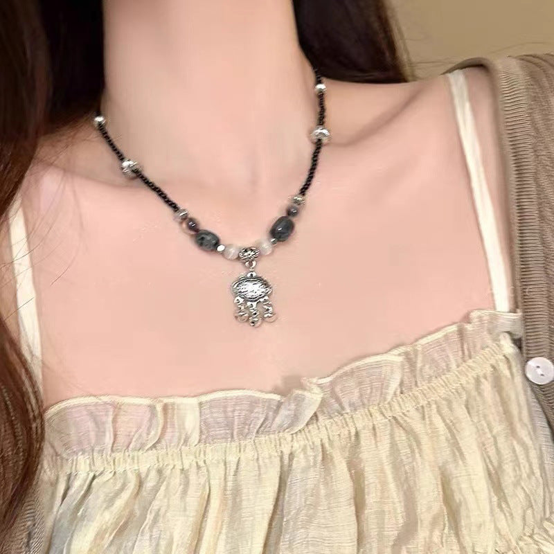Women's Beaded For Design High-grade Butterfly Clavicle Necklaces