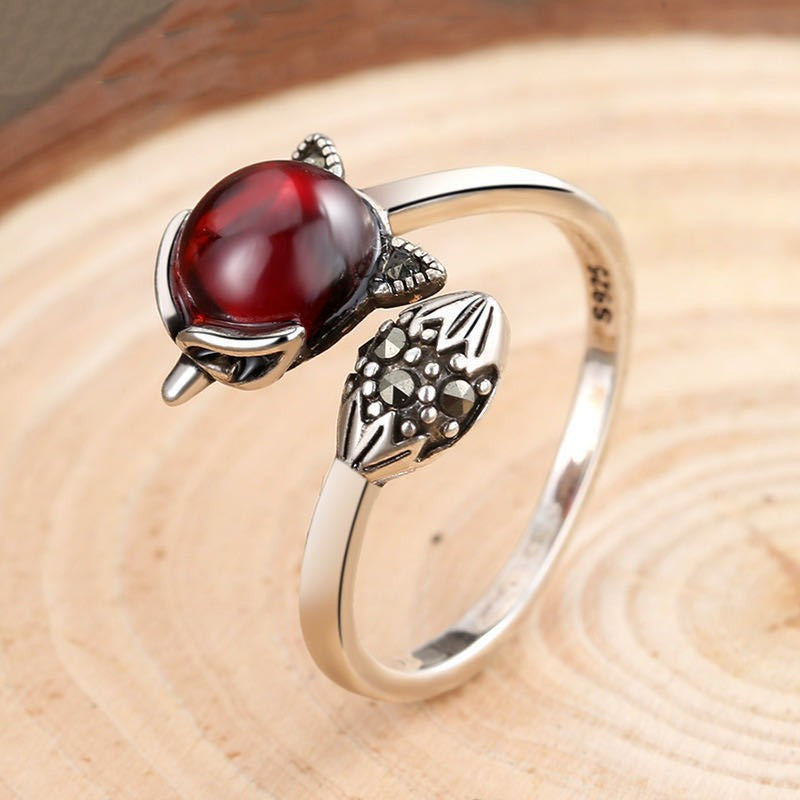 Thai Sier Ruby Fox Female Garnet Rings