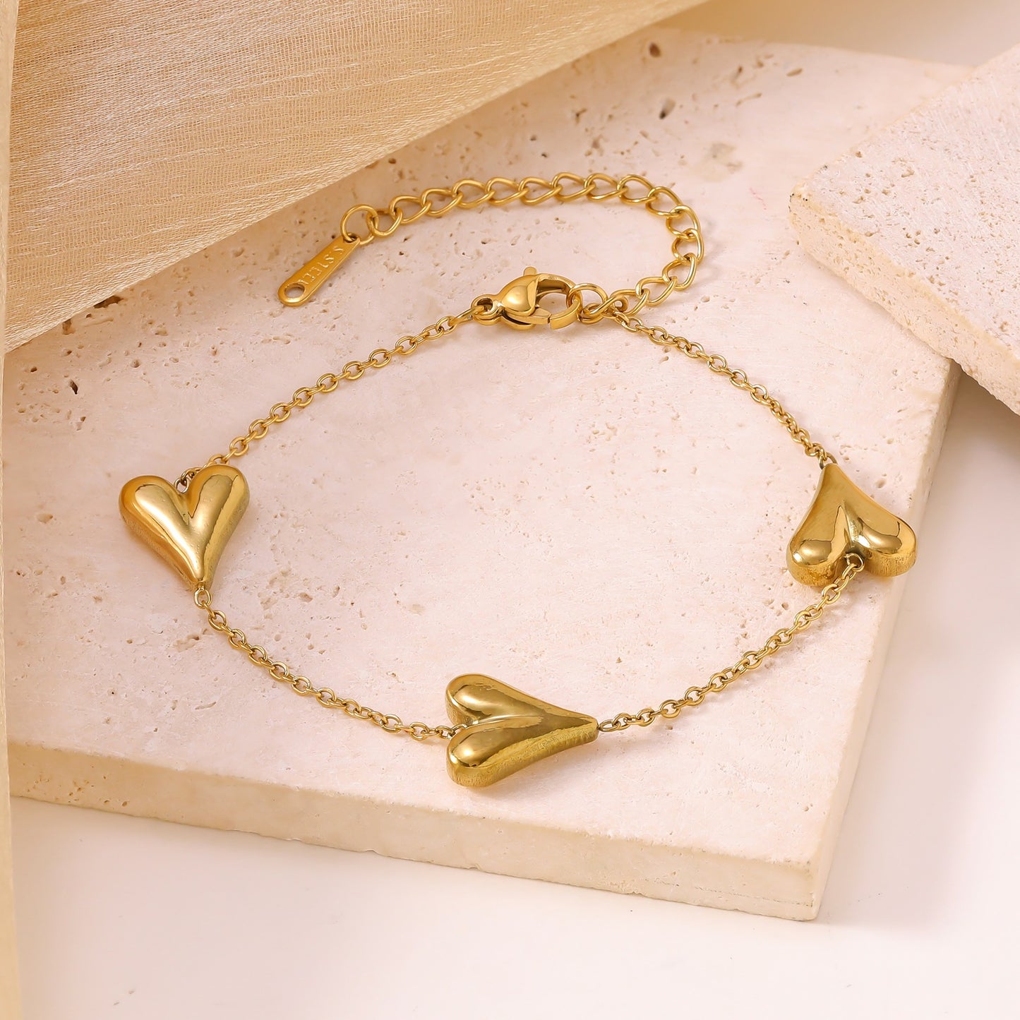 Women's Commute Style Temperament Wild Titanium Heart Bracelet