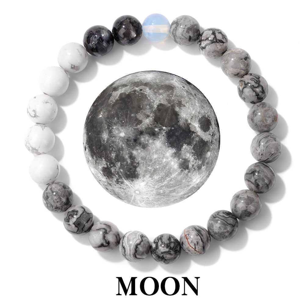 Women's & Men's Planets Of The Solar System Natural Stone Bracelets