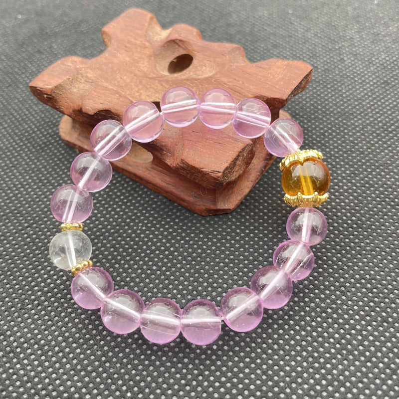 Strawberry Crystal Fashion Female Live Glass Chipping Bracelets