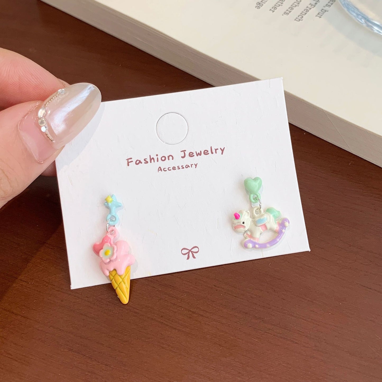 Women's Alloy Dripping Carousel Collection Sier Needle Earrings