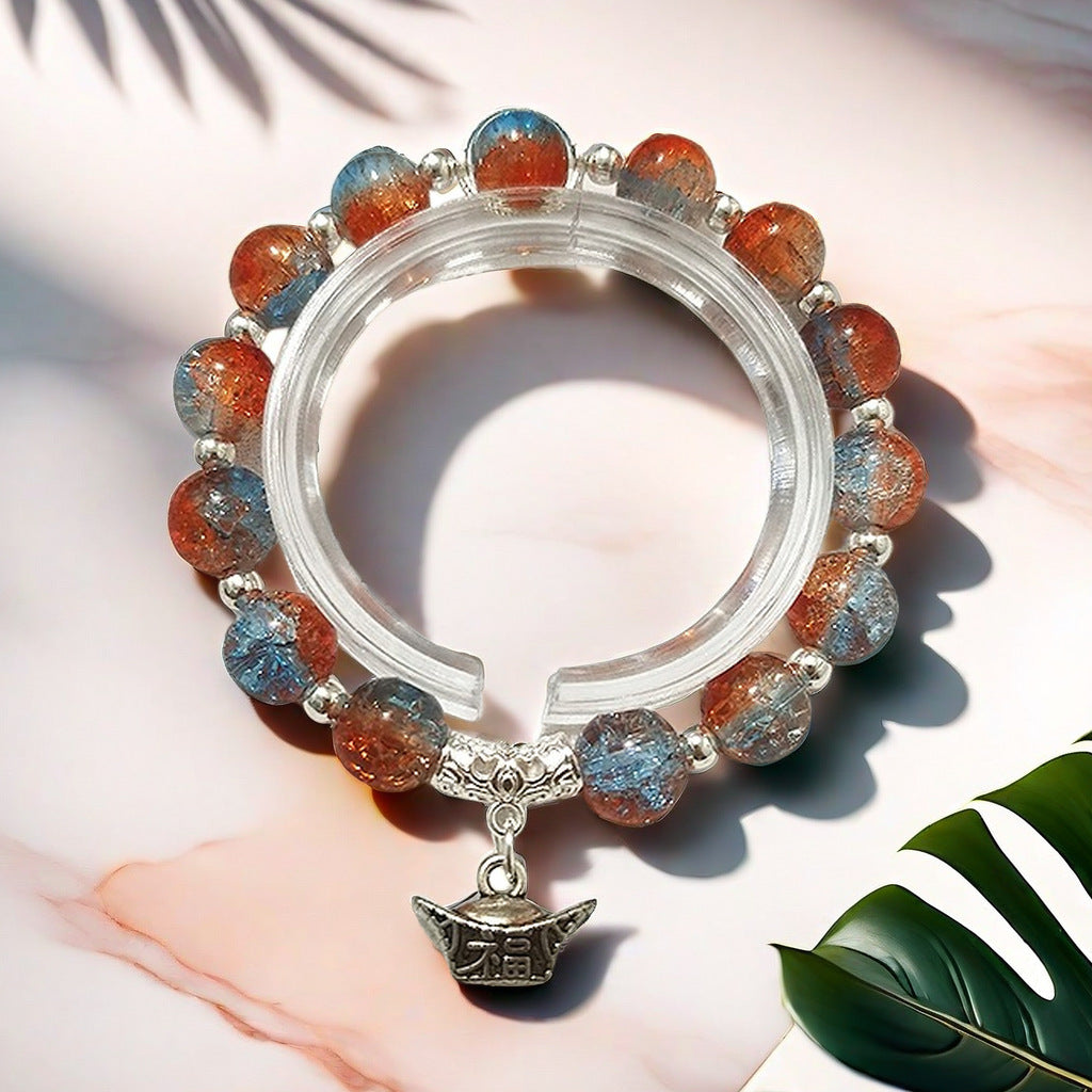 Fantasy Flower Glazed Female Gradient Contrast Bracelet