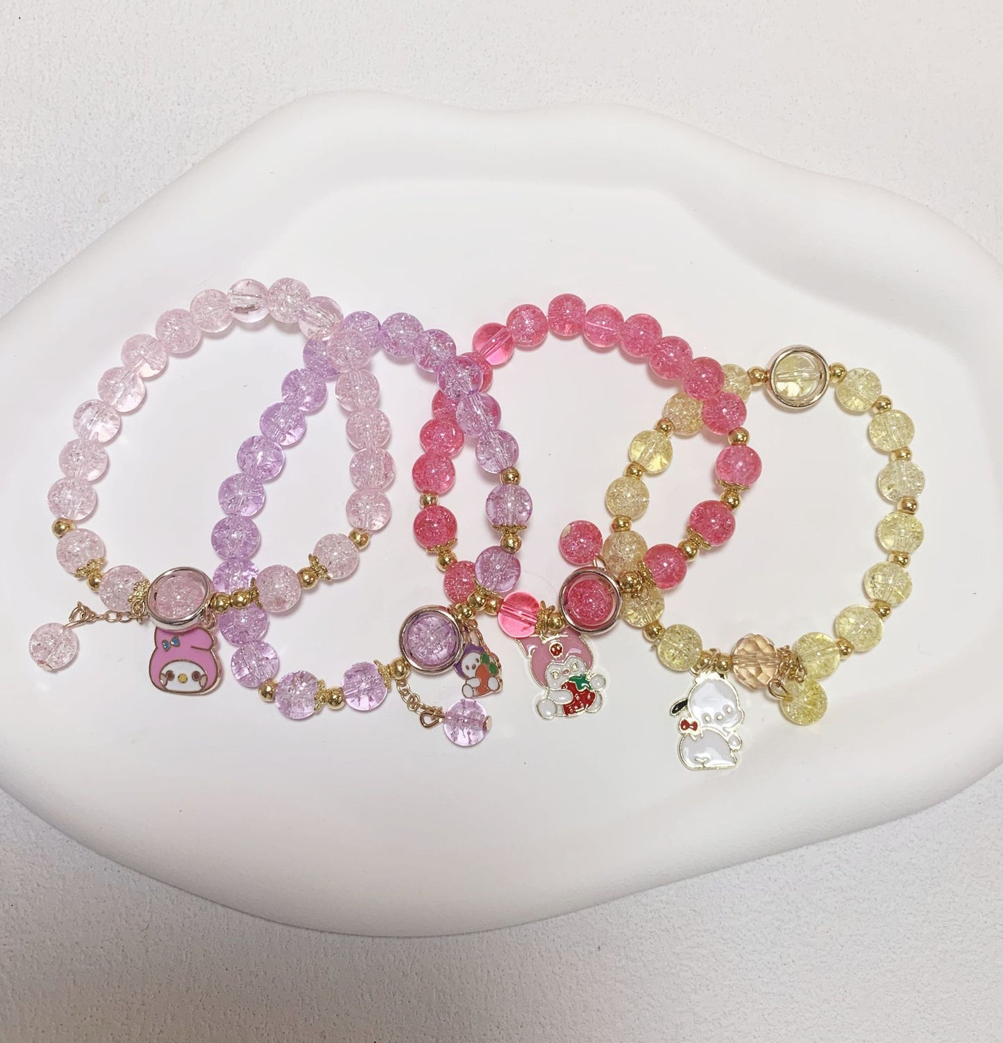 Popular Hot Flower Crystal String Beads Bracelets