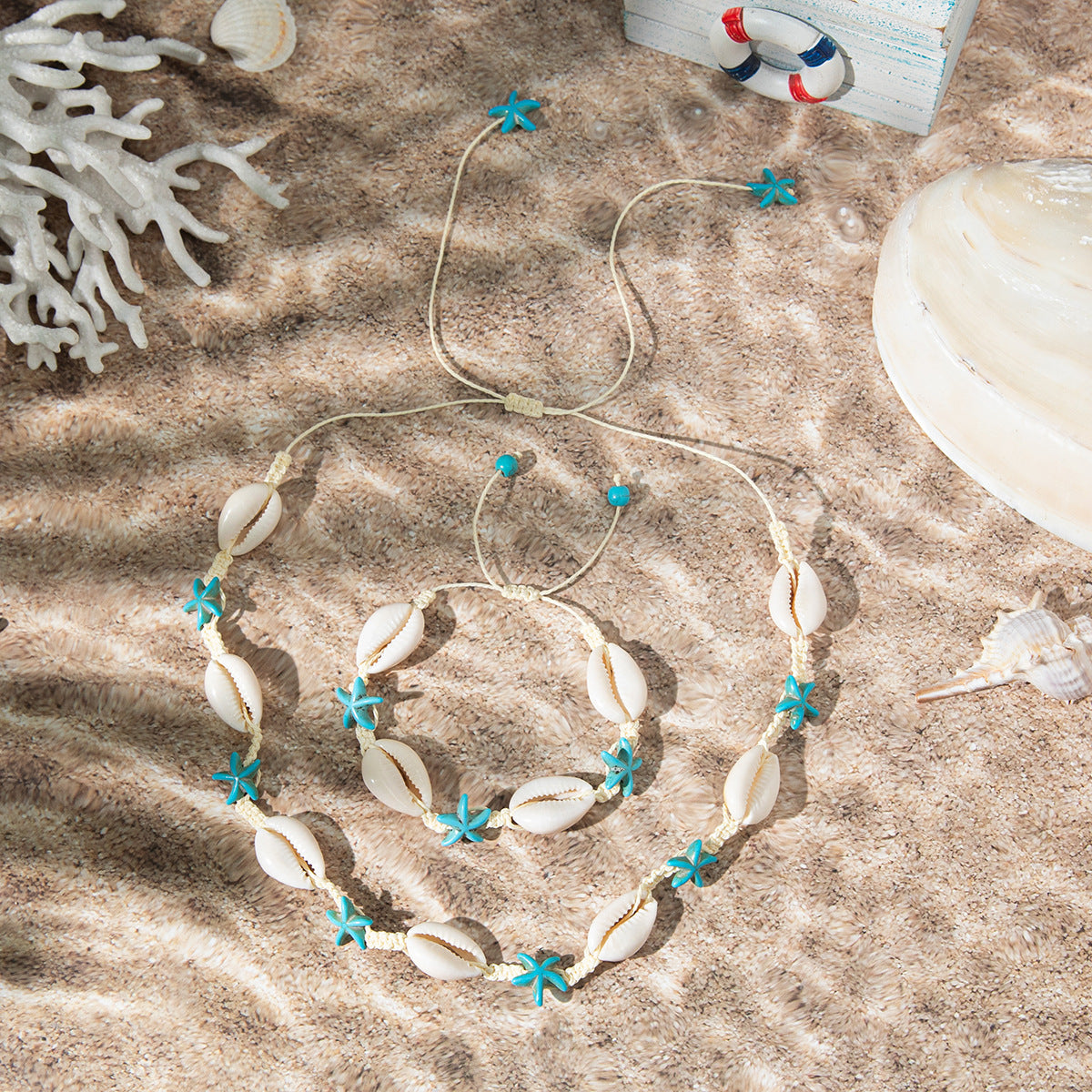Holiday Ocean Style Cartoon Shell Design Starfish Necklaces