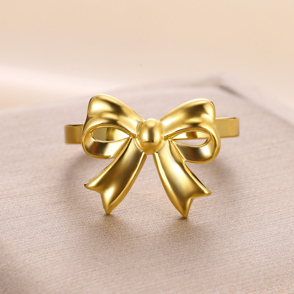 Women's Design Bow Fashion Refined Simple Versatile Rings