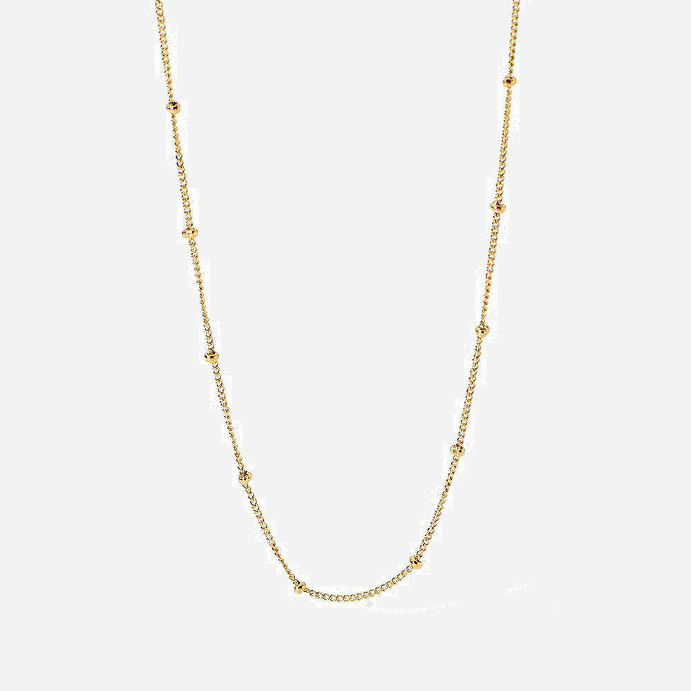 Chain Round Knot Gold Light Luxury High-grade Design Stainless Necklace