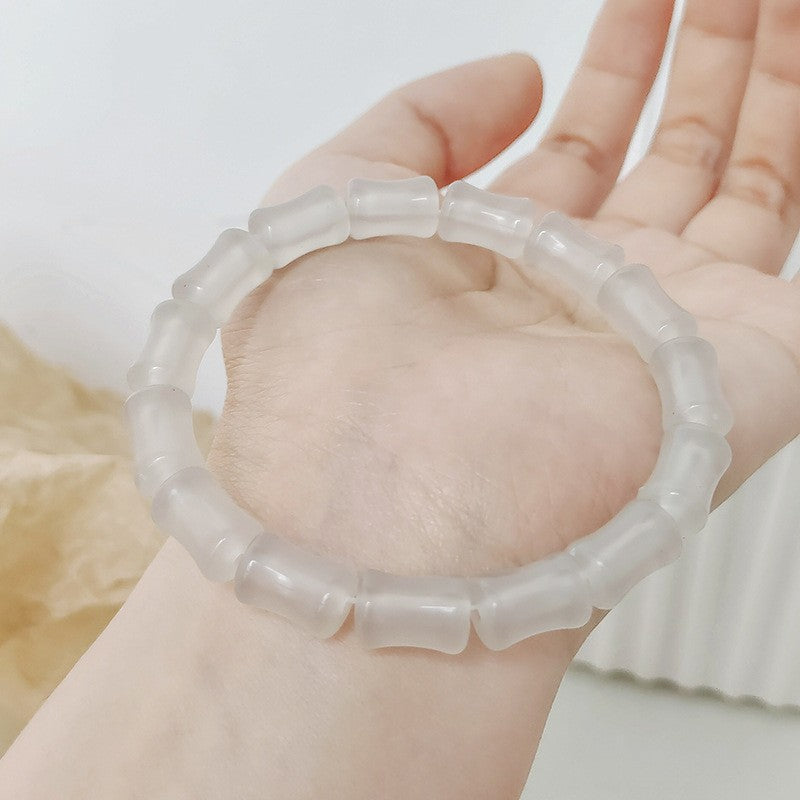 Female Aquamarine Gray Moonlight Natural Crystal Bracelet