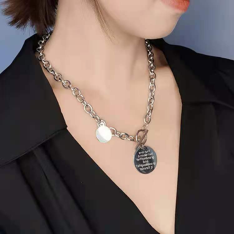 Women's & Men's Fashion Simple Titanium Steel Sweater Chain Personalized Hip Hop Necklace