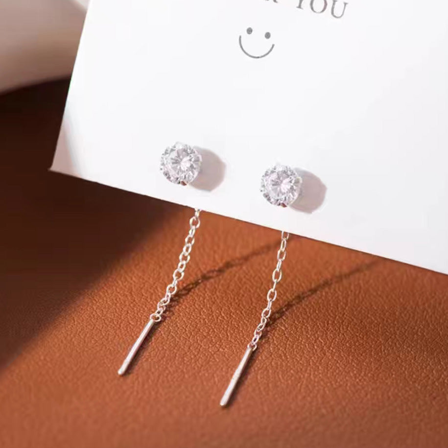 Women's Simple Pure Sier Star Light Luxury Ear Line