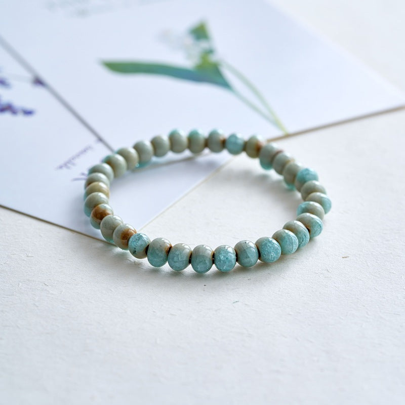 Chinese Natural Stone Porcelain Minimalist Female Bracelets