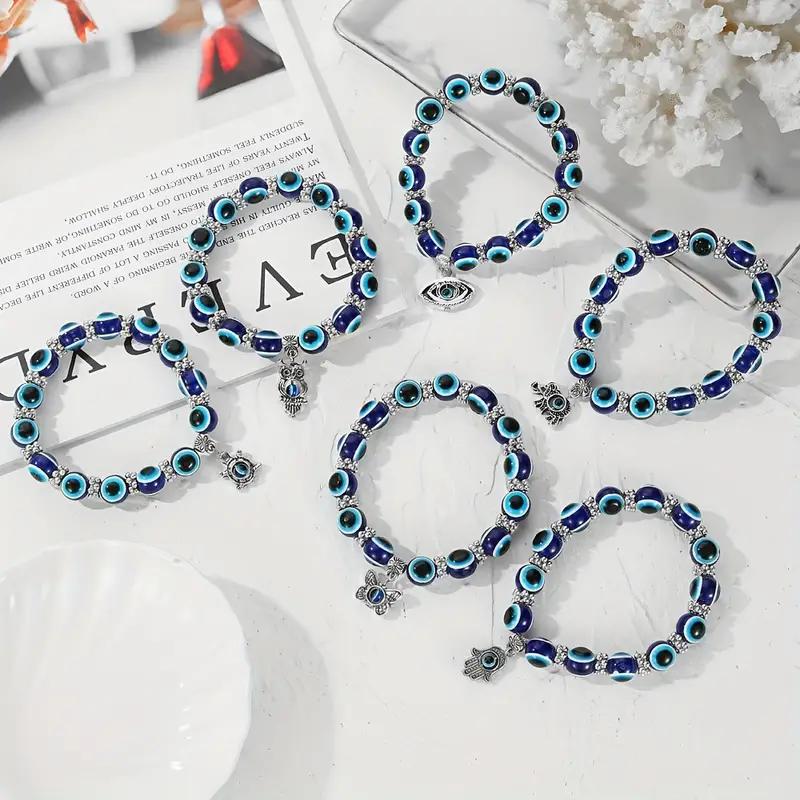 Devil's Eye Resin Round Beads Fatima Pendants