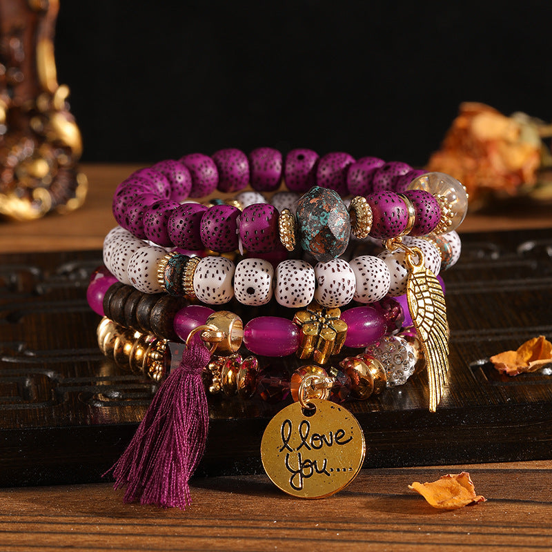 Fashion Beaded Vacation Style Dopamine Decompression Stretch Micro Glass Bead Bracelets