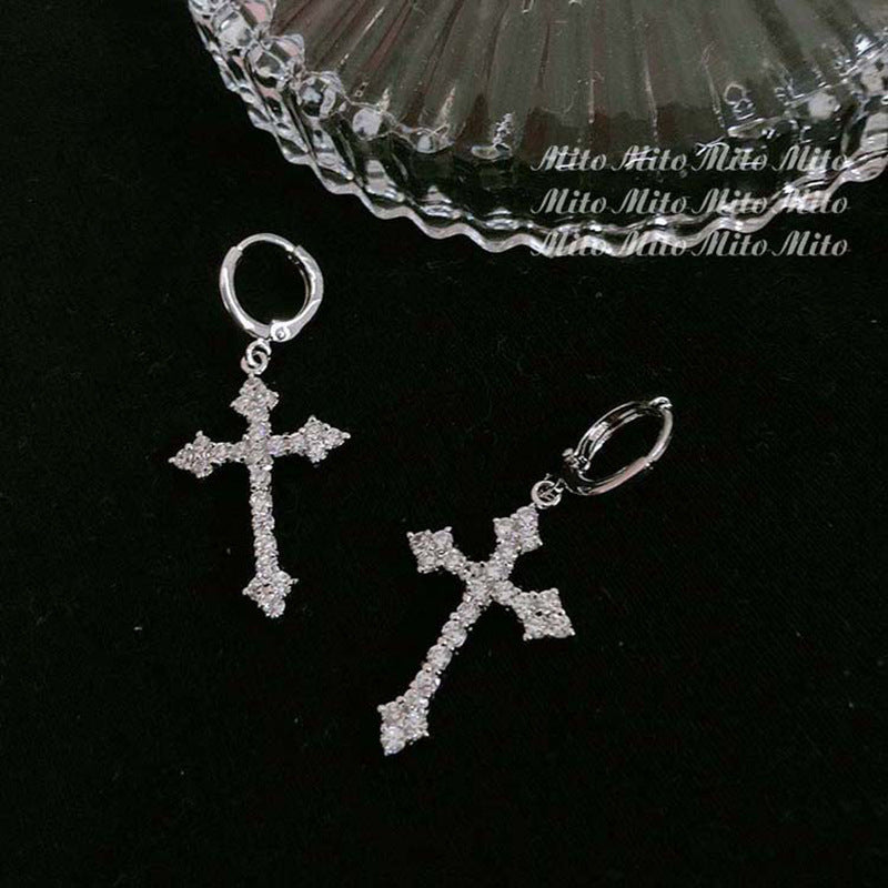 Cross Super Flash Light Luxury Minority Temperament Advanced Design Sense Rings