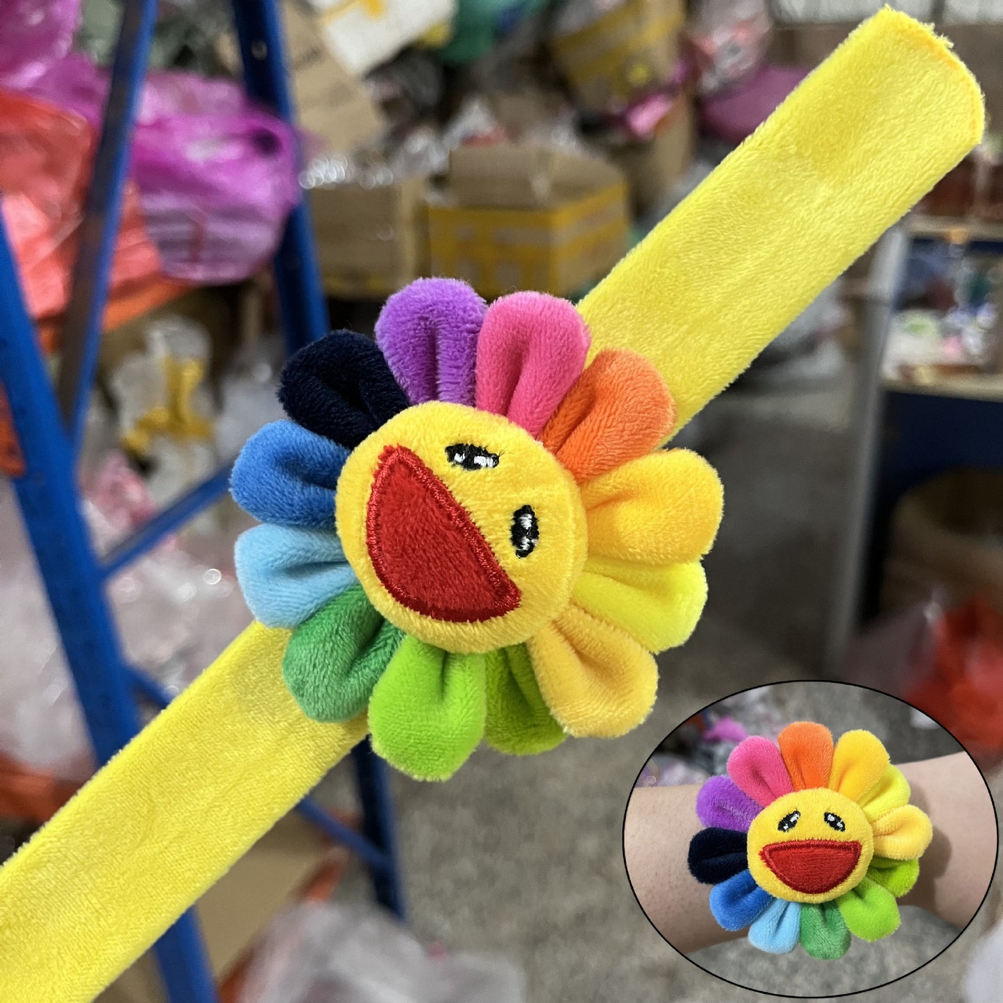 Children's Plush Cartoon Pop Cute Couple Female Slap Bracelet