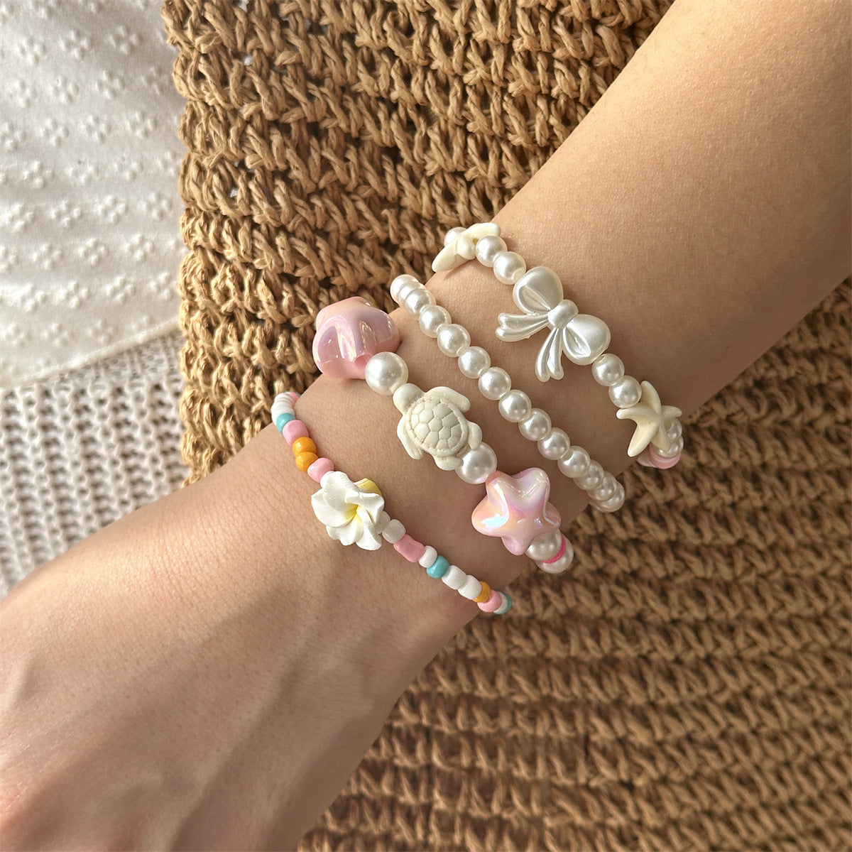 Holiday Female Summer Beach Dopamine Starfish Bracelet