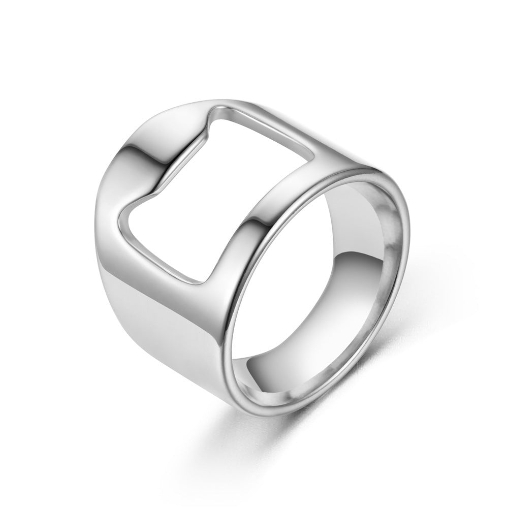 Men's Stainless Steel Bottle Opener Creative Ring