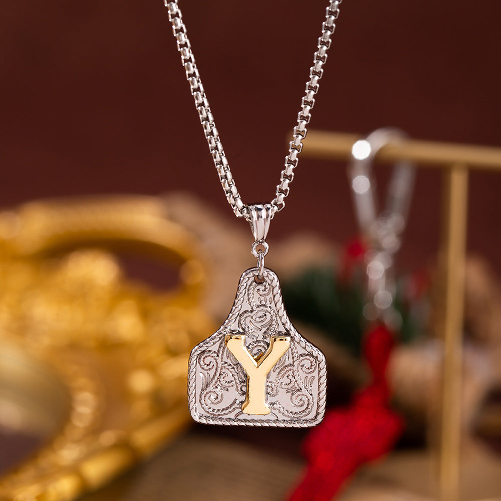 Women's Fashion English Letters Electroplated Copper For Design Personalized Clavicle Necklace