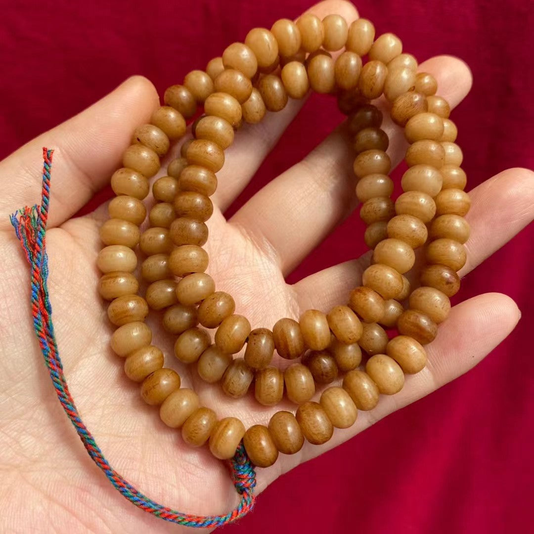 Tibetan Area Crafts Camel Bone Yak Old Beads Tablet Bracelet