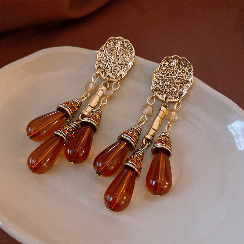 Zircon Butterfly Water Drop Ear Female Rings