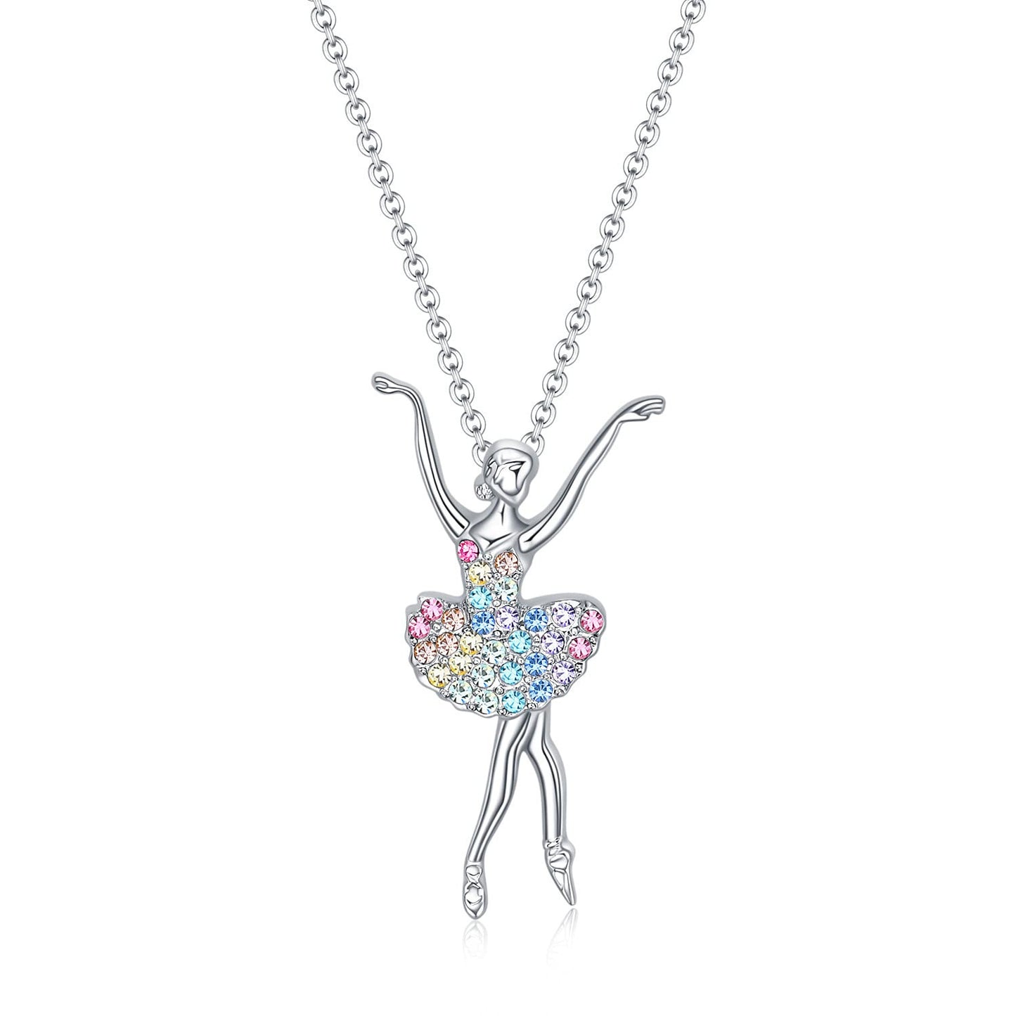 Colorful Diamond Dancing Modeling Ballet Shining Necklaces