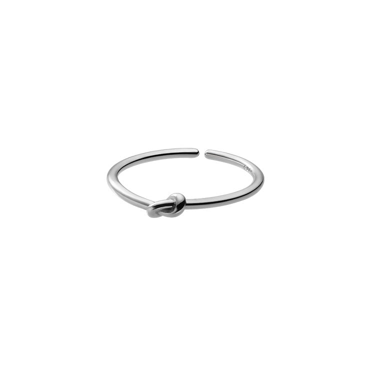 Line Knotted Simple High Sense Design Korean Style Cold Rings