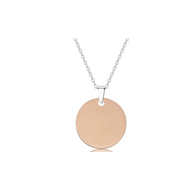 Laser Color Printing Material Holiday Gift Lettering Stainless Necklace