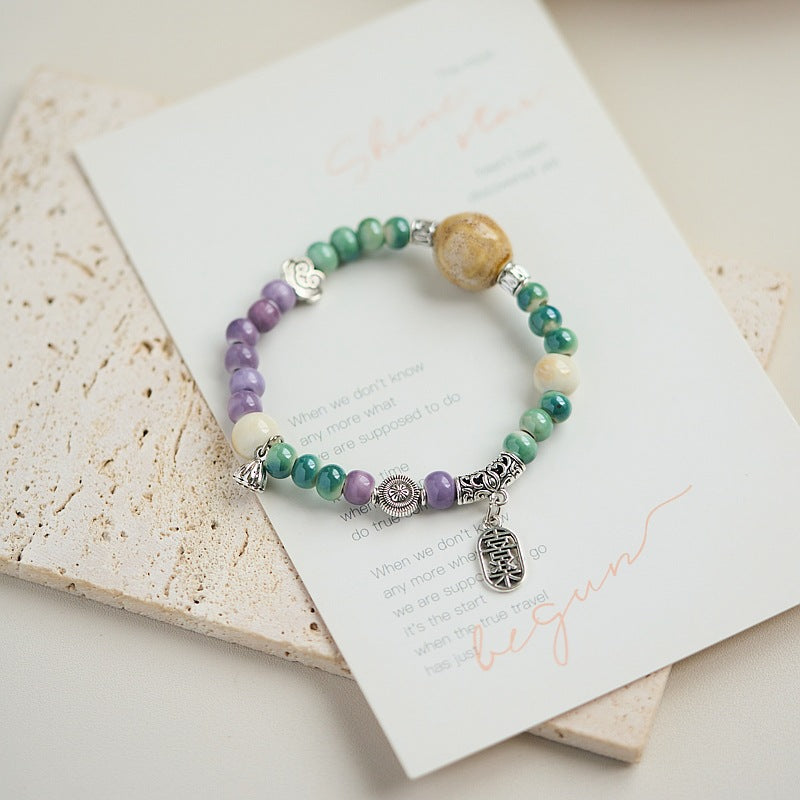 Artistic Color Ceramic Female Gift National Style Bracelets