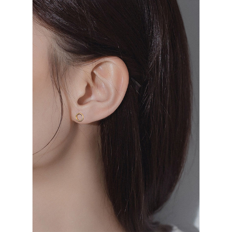 Screw Flower Geometric Bone Nail Female Temperamental Earrings