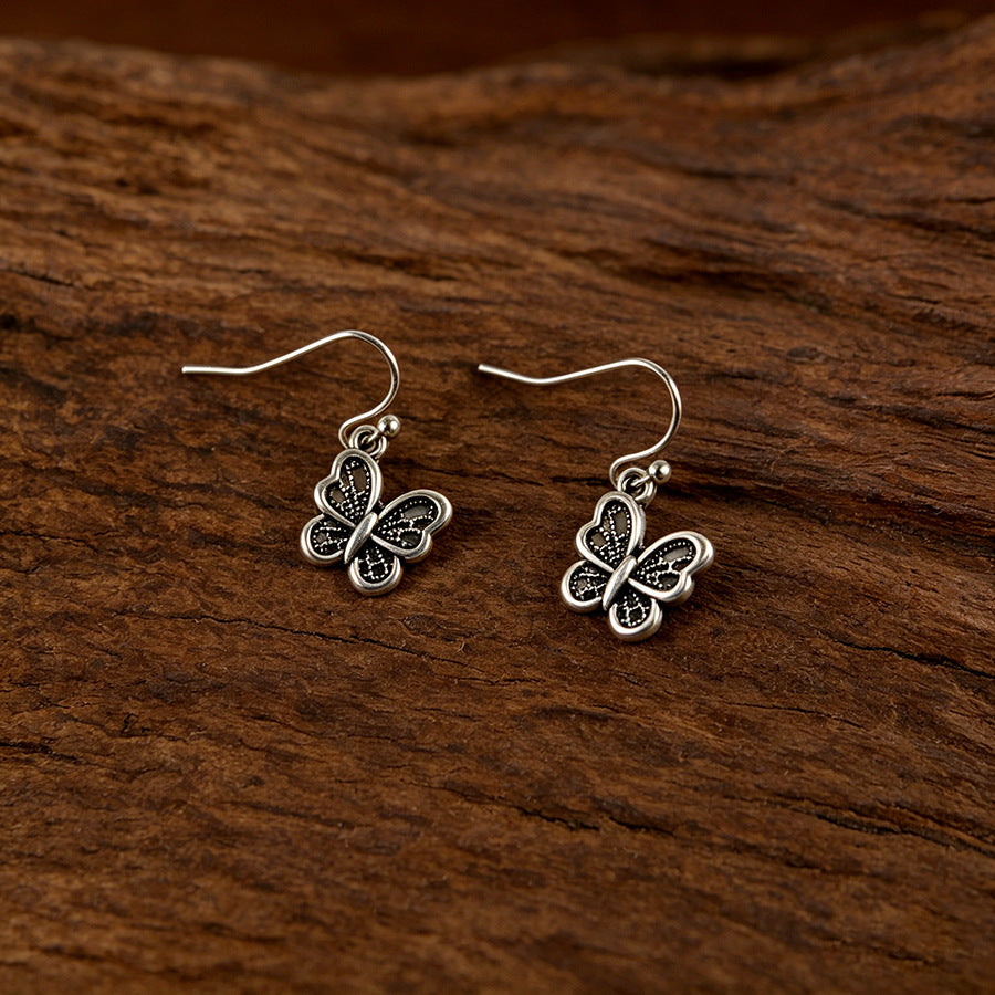Women's Style Love Of Butterfly Hollow Drop-shaped Personality Frog Elegant Minority Earrings