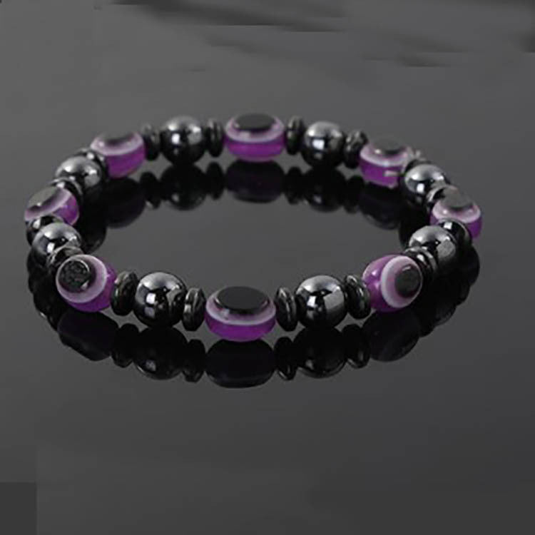 Haematite Eye Gift For Ladies Hematite Spacer String Beads Stretch Bracelet
