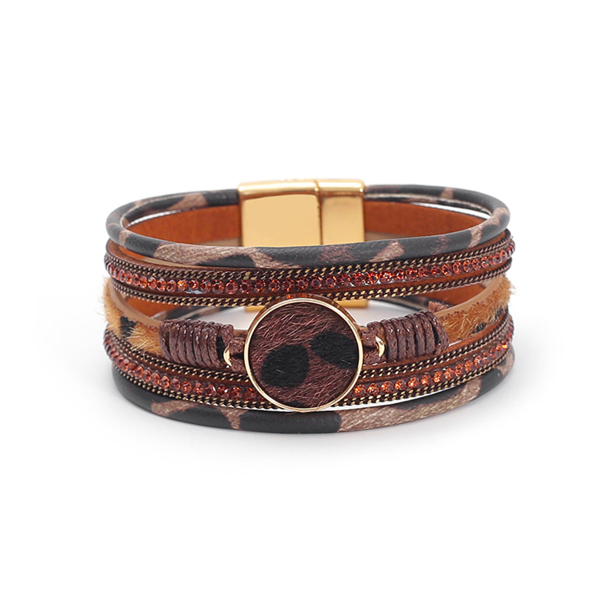 Women's Print Leather Rope Mixed Color Jewelry Bracelets