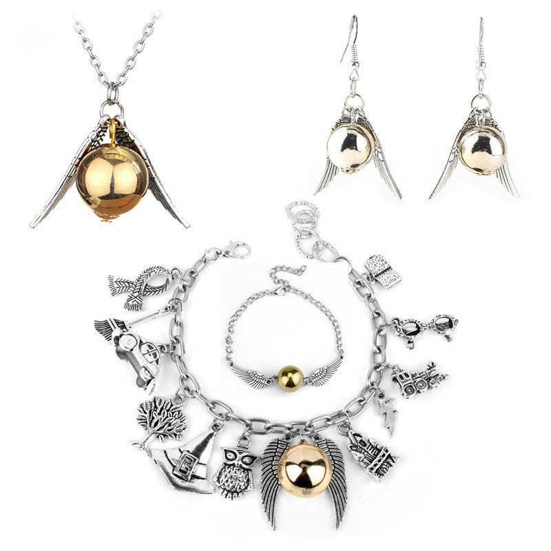 Television Magic Academy Chateau Death Creative Flying Bird Necklace