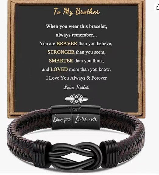 Men's Stainless Steel Lettering For Free Son Magnetic Bracelets