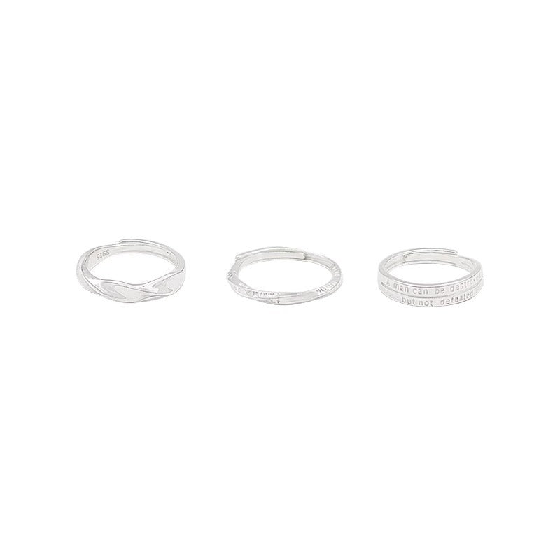 Women's Style Geometric Mobius Cold Switchable Index Finger Niche Rings