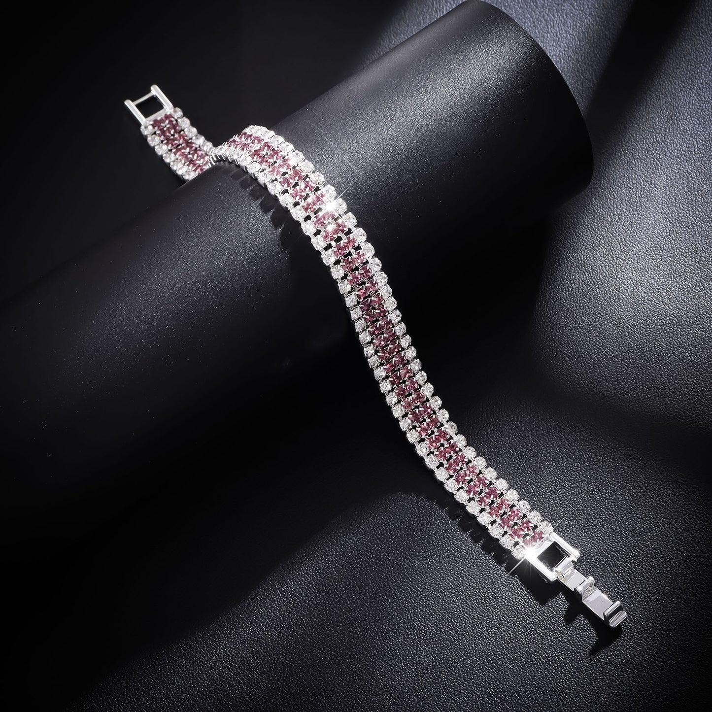 Women's Luxury Roman Crystal Gold Simple Full Diamond Bracelets