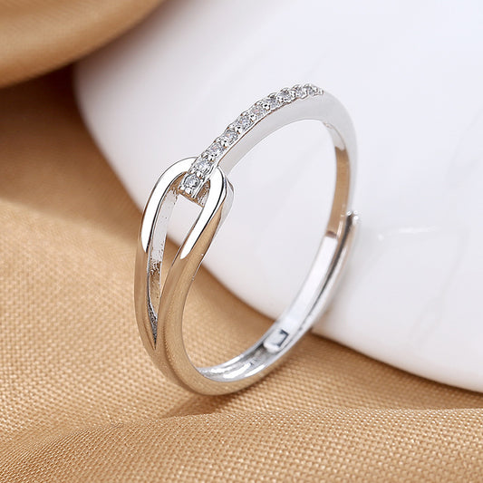 Self-discipline Female Water Drop Buckle Girlfriends Index Finger Design Ring