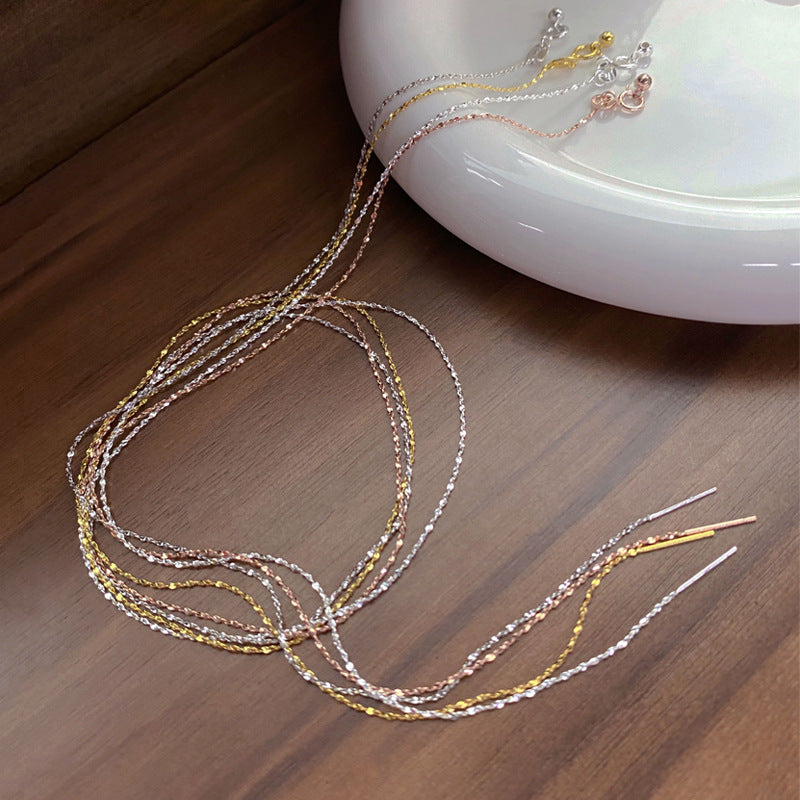 Women's Sier Minimalist Starry Retractable Adjustable Universal Necklaces