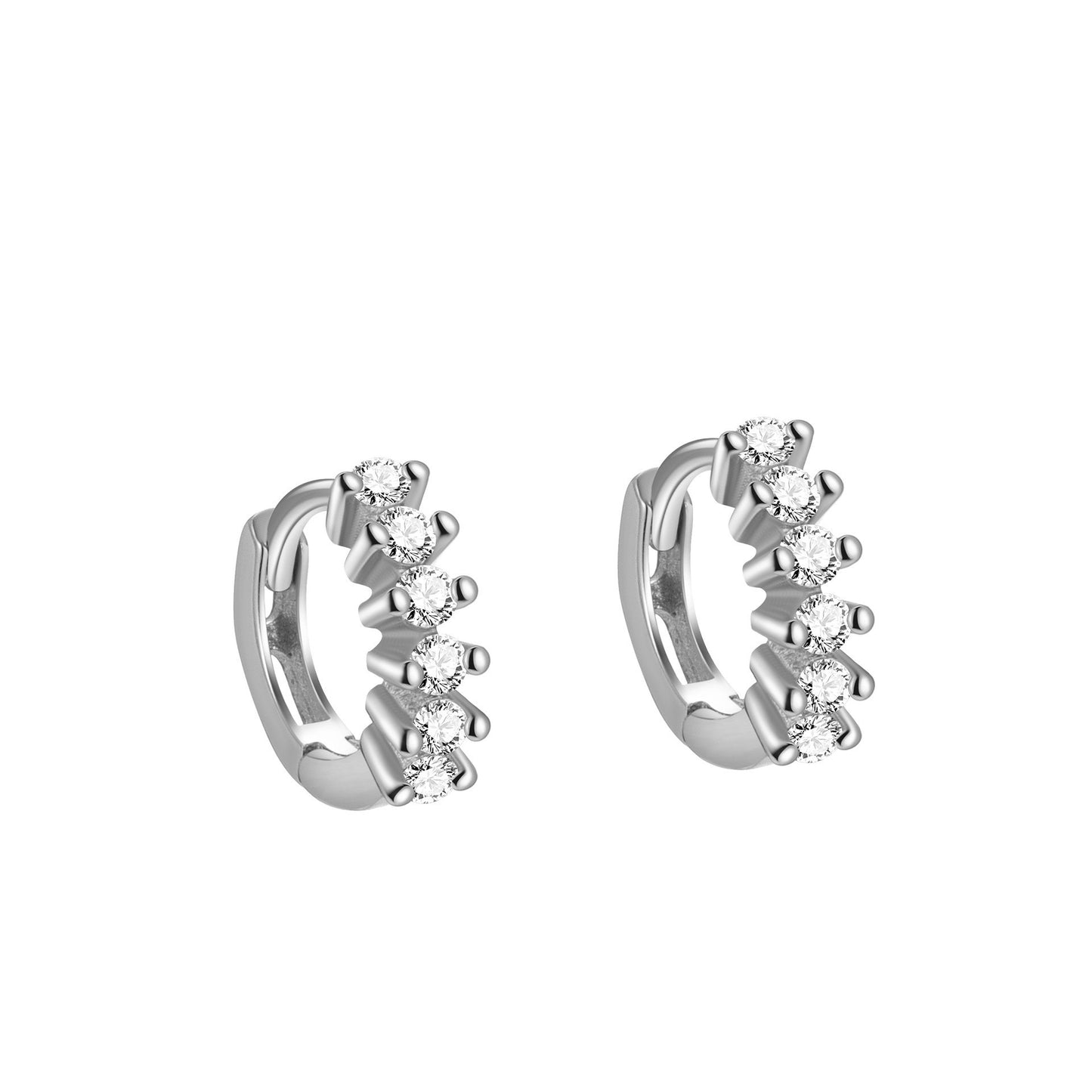 Women's Sterling Sier Zircon Fashion Ear Punk Earrings