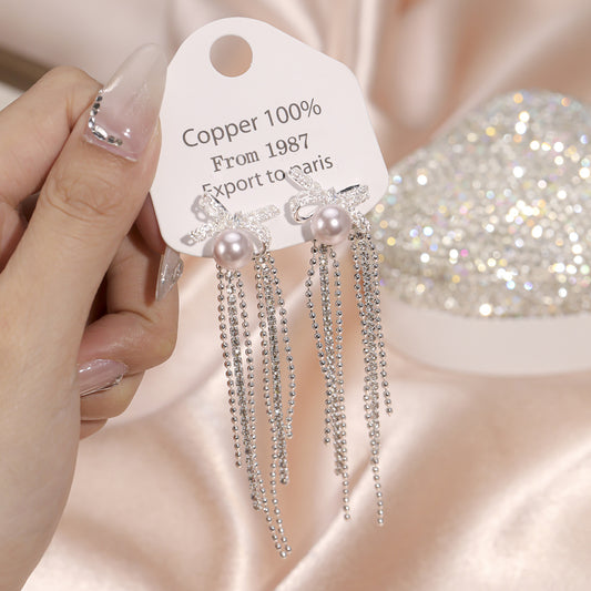 Bow Tassel Minority Fashion Elegant Style Exquisite Rings