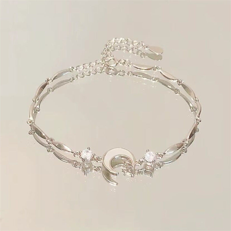 Women's Pearl Flower Refined Rhinestone Bow Love Style Bracelets