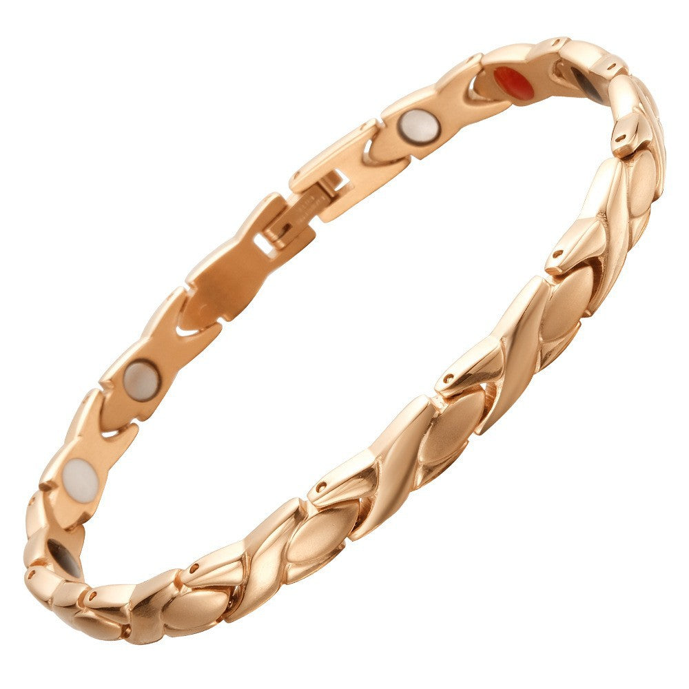 Fashion Little Fish Wide Magnet Titanium Bracelets