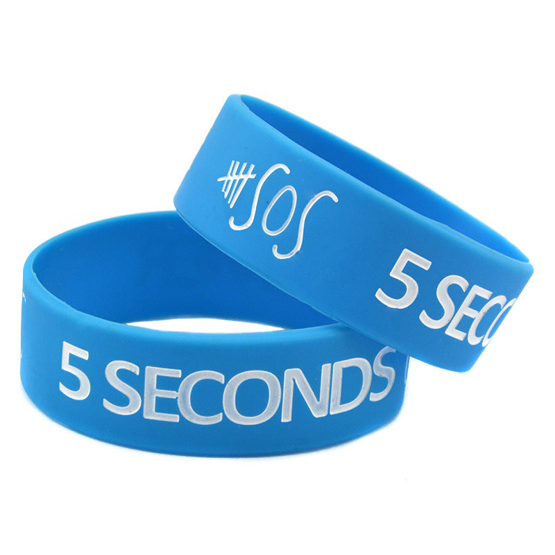 Silicone Fashion Music Hand Strap Trendy Hip Hop Bracelet