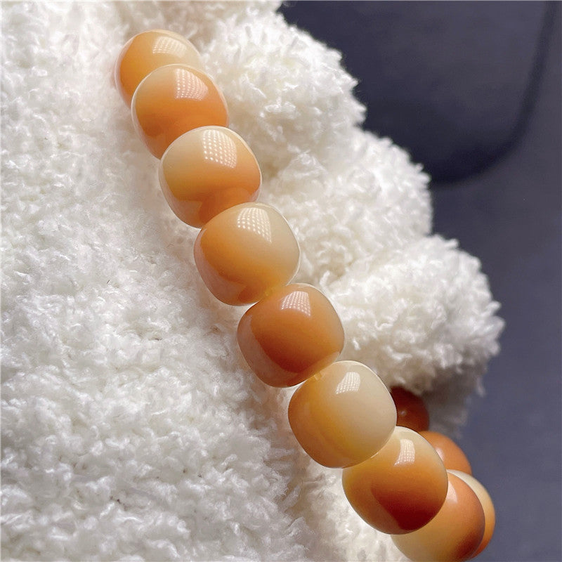 Women's & Men's Flowers Bodhi Pliable Temperament Hand Toy Charcoal Seed Crafts Single Bracelet