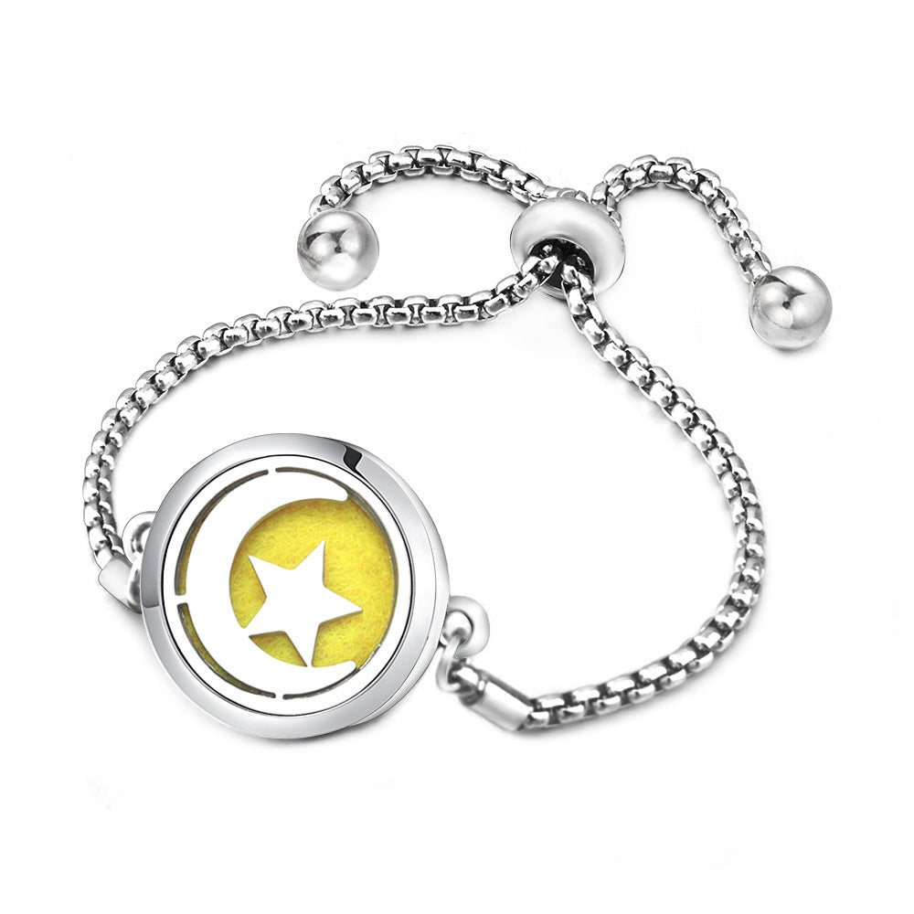Angel Wings Mosquito Repellent Stainless Steel Essential Oil Perfume Box Bracelet