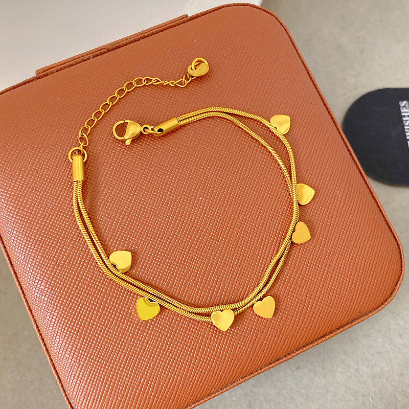 Light Luxury Micro Inlaid Zircon Woven Wire Mesh Fashion Temperament Bracelet